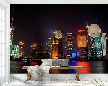 Shanghai by Night van Photography by Karim