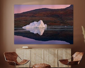 Zonsopkomst in de Rødefjord, Scoresby Sund, Groenland van Henk Meijer Photography