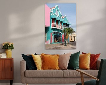 Kleurrijke huisjes van Kralendijk, Bonaire von Aukelien Philips