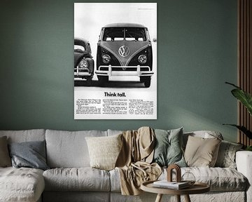 Vintage advertentie 1961 VW van Jaap Ros