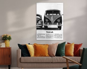 Vintage advertentie 1961 VW van Jaap Ros