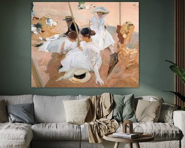 Onder de luifel, op het strand van Zarauz, Joaquín Sorolla y Bastida