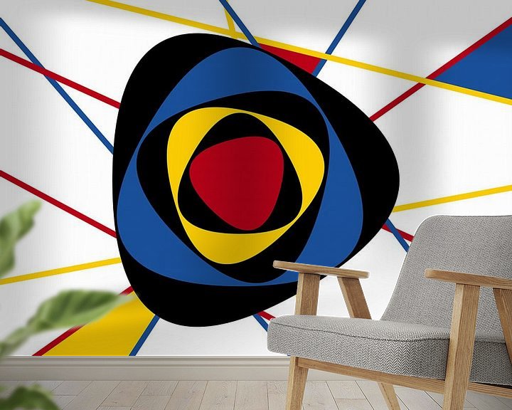 Beispiel fototapete: Piet Mondrian abstrakte Kunst von Marion Tenbergen