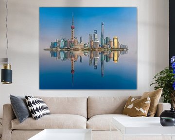 Shanghai Skyline met daglicht van Remco Piet