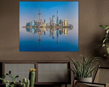 Shanghai Skyline met daglicht van Remco Piet