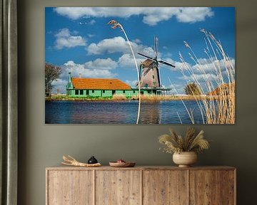 De Paauw Windmühle in der Nähe von Nauerna, Niederlande