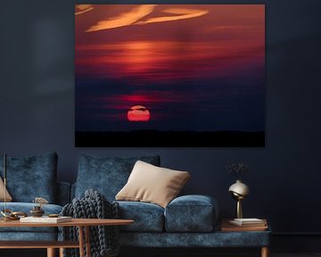 Zonsondergang bewolkt Woerden