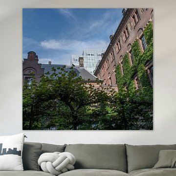 Tuin van het stadhuis Rotterdam.