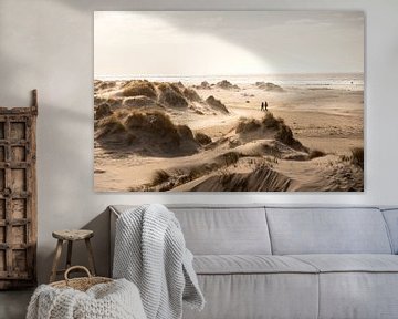 Dunes and beach of Rømø in Denmark by Claire Droppert