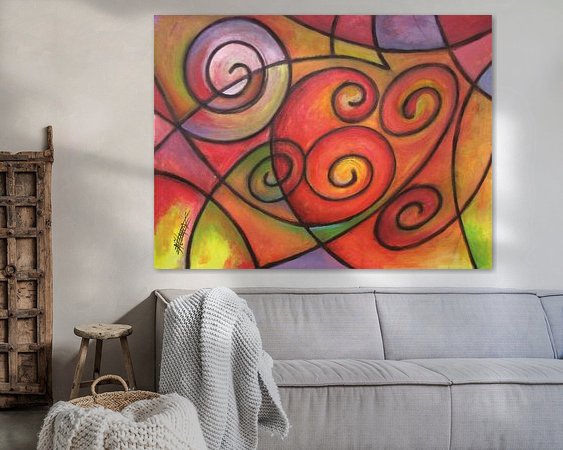 Voorbeeld van het werk in een kamer