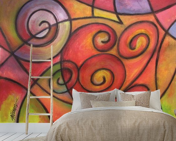 Voorbeeld van het werk in een kamer