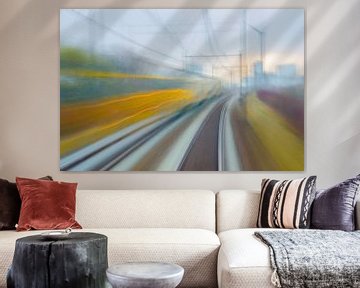 Abstract train by Arjen Roos