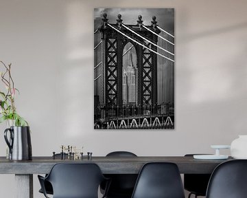 Manhattan Bridge and Empire State Building by Kurt Krause