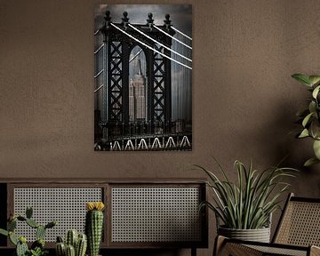 Manhattan Bridge and Empire State Building by Kurt Krause