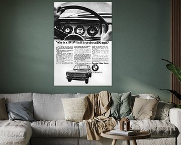 Vintage advertentie 1968 BMW 2002 van Jaap Ros