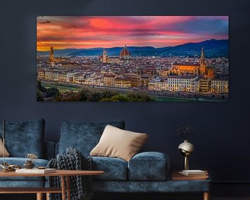 Coucher de soleil parfait sur Florence sur Teun Ruijters