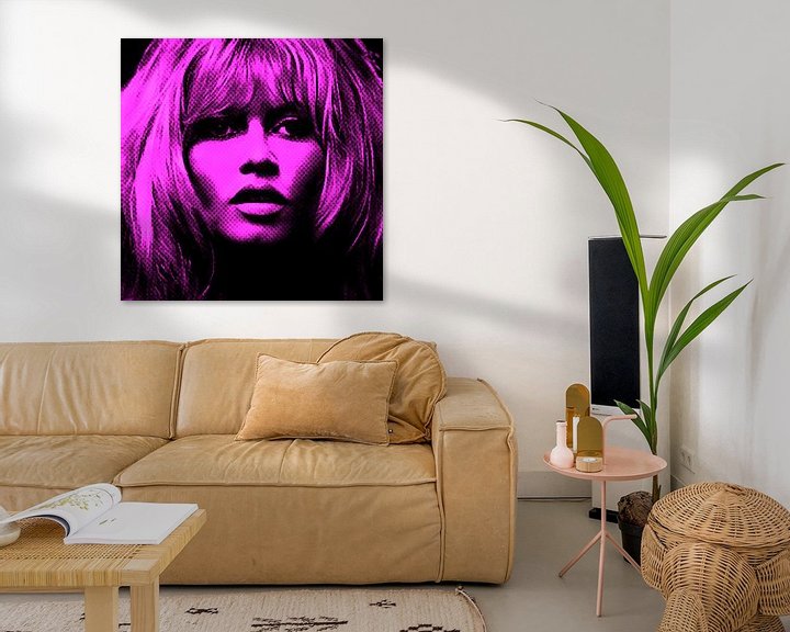 Beispiel: Motiv Brigitte Portrait Bardot - Neon Pink Vintage von Felix von Altersheim