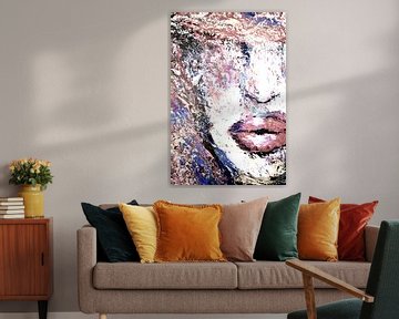 color portret palette knife by Dunja Paolo