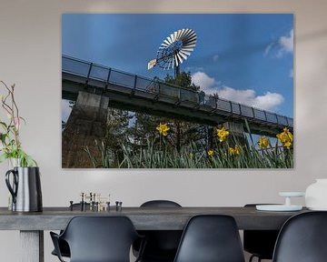 Windmill and narcissus by Patrick Verhoef