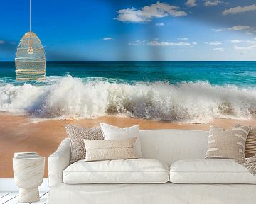 Sandy beach at the Algarve in Portugal by Werner Dieterich