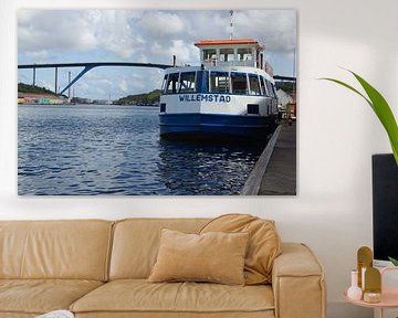 Boot für die Queen Juliana Bridge auf Curaçao von Discover Dutch Nature