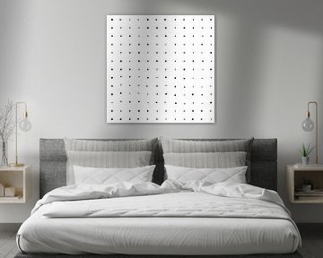 Modernes schwarzes und weißes Muster mit Quadraten von Dina Dankers