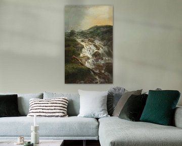 Zwitsers landschap met waterval, Gerard van Nijmegen