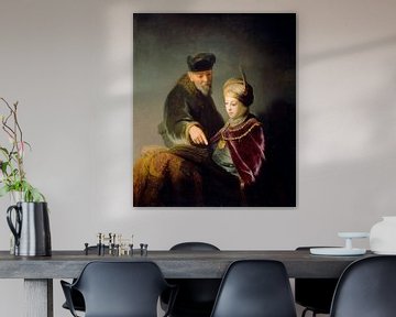 Een jonge leerling en zijn leraar, Rembrandt