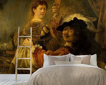 De verloren zoon verkwist zijn erfdeel, Rembrandt