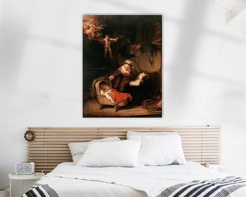 De Heilige Familie met Engelen, Rembrandt