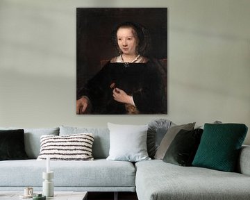 Jonge vrouw met een anjer, Rembrandt