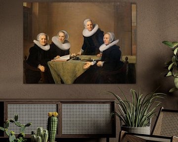 Group portrait of the regents of the St. Elisabeths or Groote Gasthuis in Haarlem, Johannes Corn