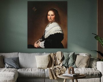 Portret van Anna von Schoonhoven, Johannes Cornelisz. Verspronck