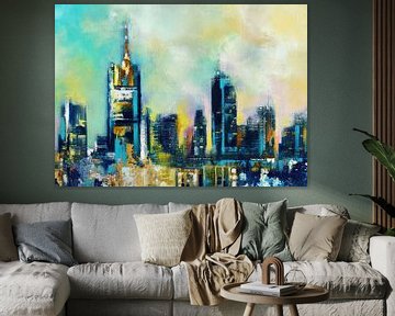 Frankfurt skyline by Maria Kitano