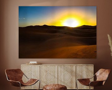 Sunset in the Western Sahara by Natuur aan de muur