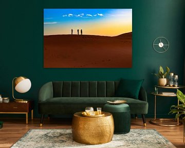 Sunset in the Sahara by Natuur aan de muur