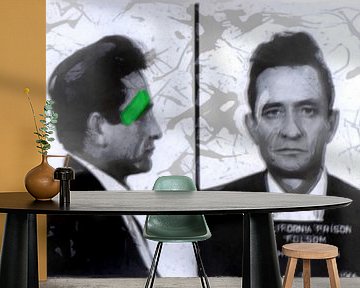 Motief portret Johnny Cash - Blurred Game - Mugshot van Felix von Altersheim