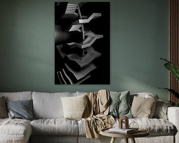 Tredenmolen zwart-wit van Jörg Hausmann