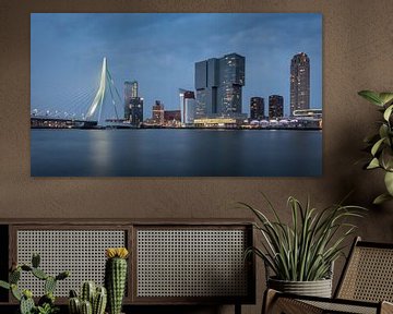 Stadtbild Erasmus-Brücke Rotterdam von Samantha Schoenmakers