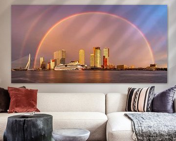 Regenbogen über Rotterdam von Jeroen Bukman