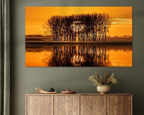 Voorbeeld van het werk in een kamer