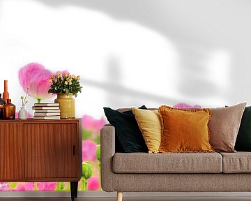 Papaverbloemen in roze van Ans Bastiaanssen