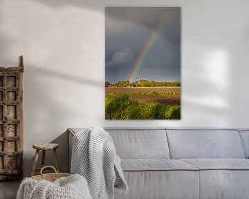 Regenbogen über Ostfriesland von Rolf Pötsch