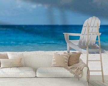 Beach chair on tropical beach by Keesnan Dogger Fotografie