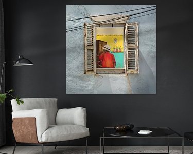 Voorbeeld van het werk in een kamer