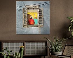 Voorbeeld van het werk in een kamer