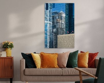 Dubai, buildings mirrored by Inge van den Brande