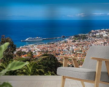 View to the city Funchal on the island Madeira, Portugal by Rico Ködder