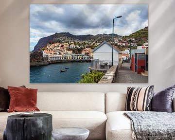 View to the city Camara de Lobos on the island Madeira, Portugal van Rico Ködder