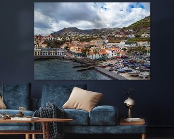 View to the city Camara de Lobos on the island Madeira, Portugal van Rico Ködder